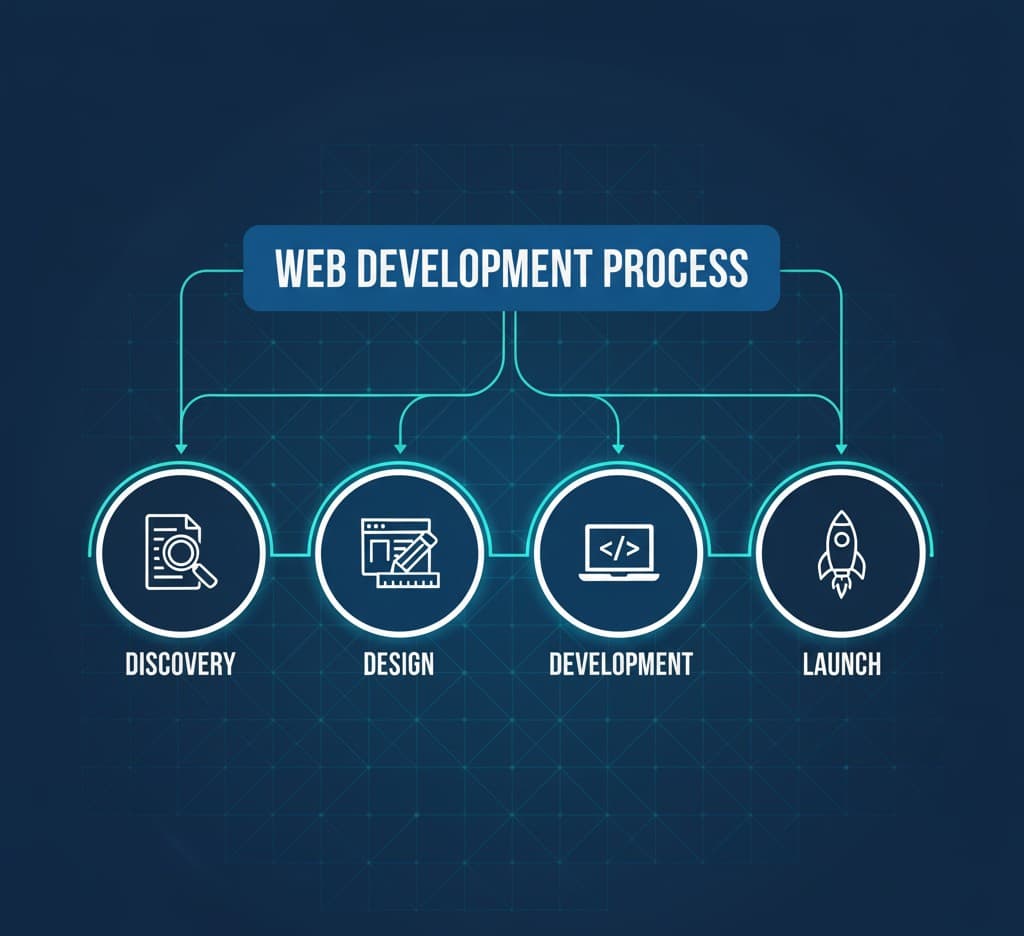 Web development process diagram
